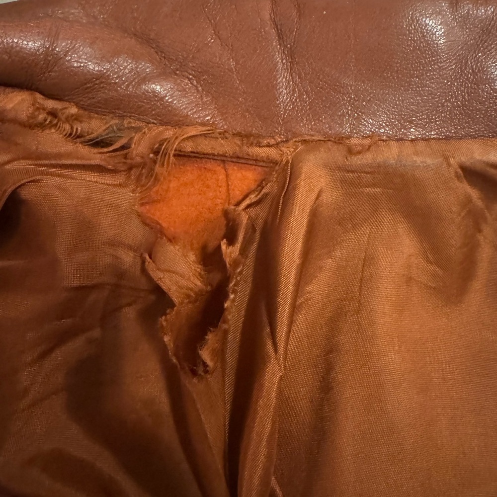 Authentic Deep Brown Leather Jacket - image 5